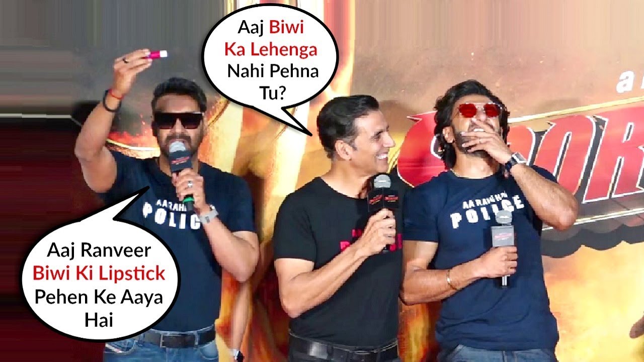 Akshay Kumar And Ajay Devgan Comedy Scenes With  Ranveer Singh At Sooryavanshi Trailer Launch