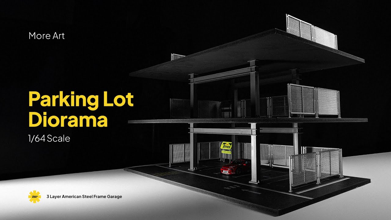 Merakit Diorama Parkiran 3 Lantai dari More Art Untuk Diecast Skala 1:64