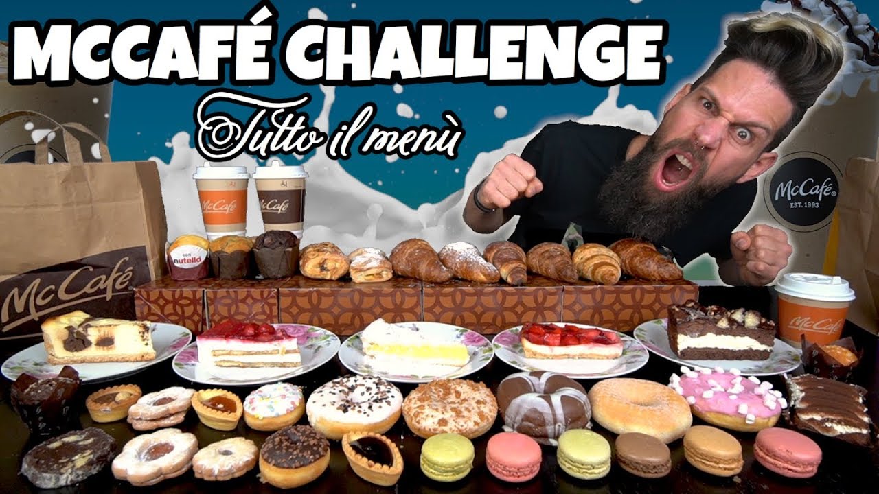 HO MANGIATO TUTTO IL MENÙ DEL MCCAFÉ (MCDONALD Challenge) MAN VS FOOD