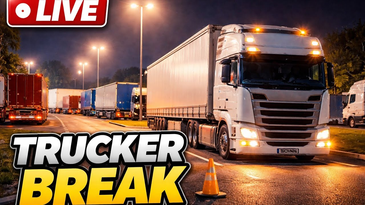 LIVE 🚚 Trucker Break at Highway Parking | Europe Truck Life
