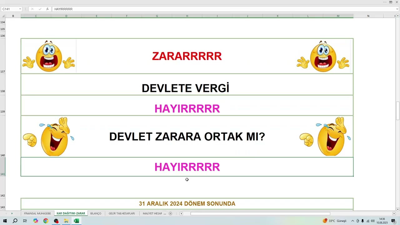 (DERS-187) KAR DAĞIMI-V-TİCARİ ZARAR-DETAYLI KONU ANLATIMI-FİNANSAL MUHASEBE