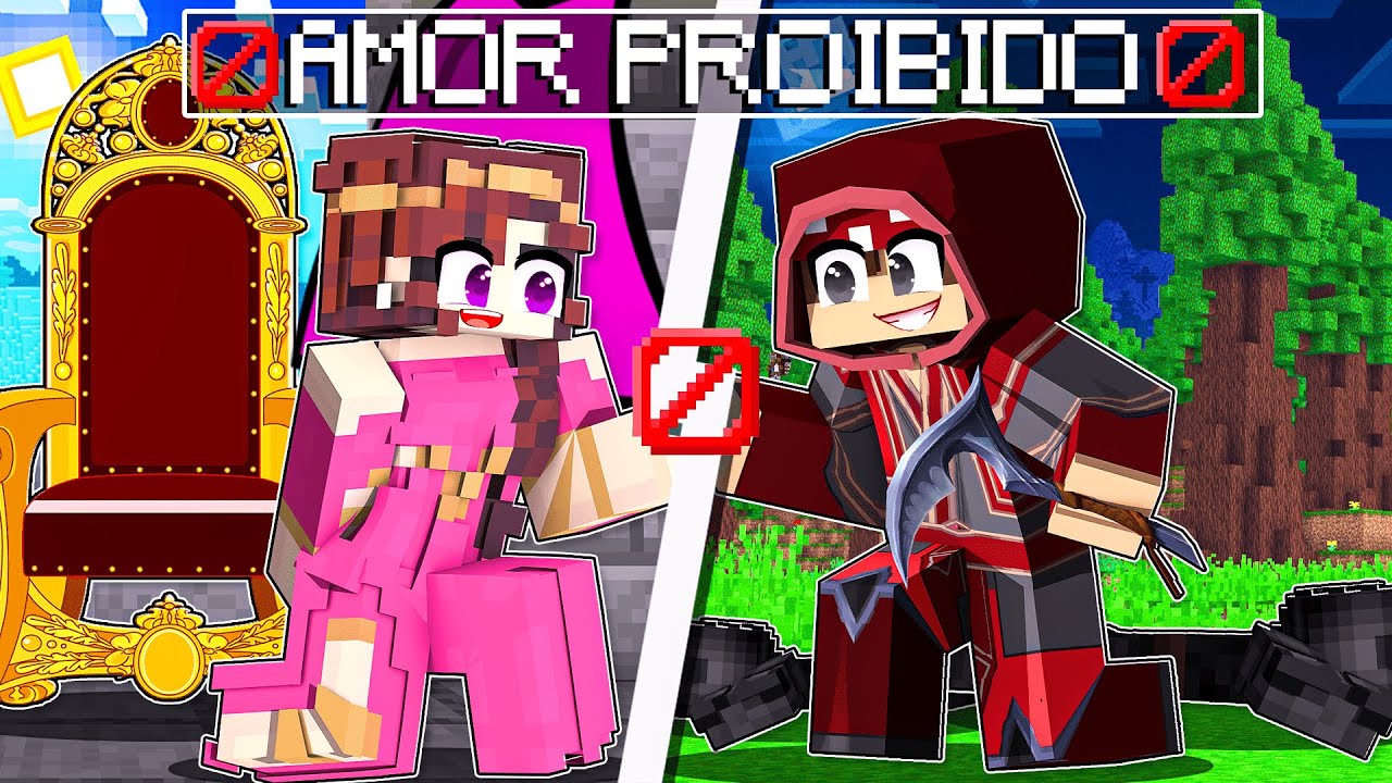 AMOR PROIBIDO de UM CAÇADOR E A PRINCESA no Minecraft!