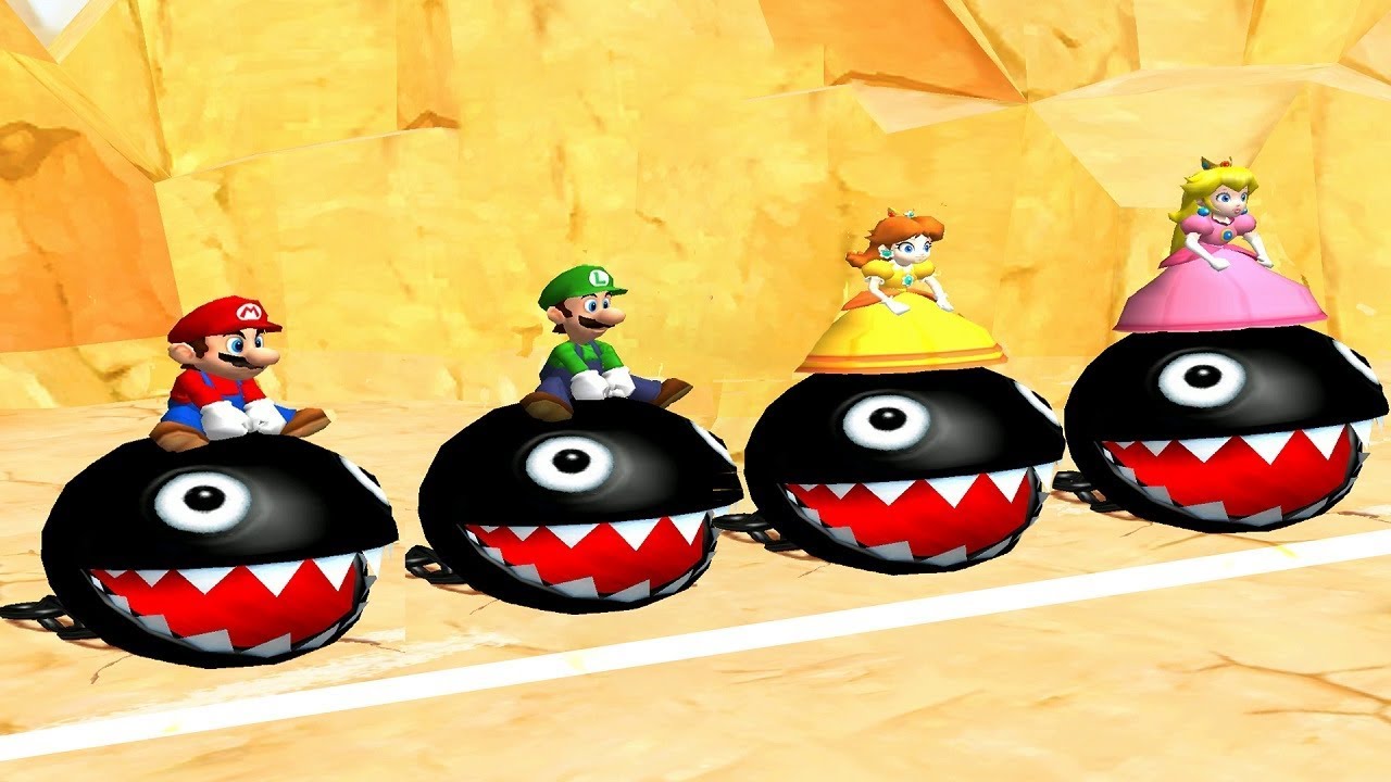 Mario Party 6 Mini Games - Mario Vs Luigi Vs Peach Vs Daisy