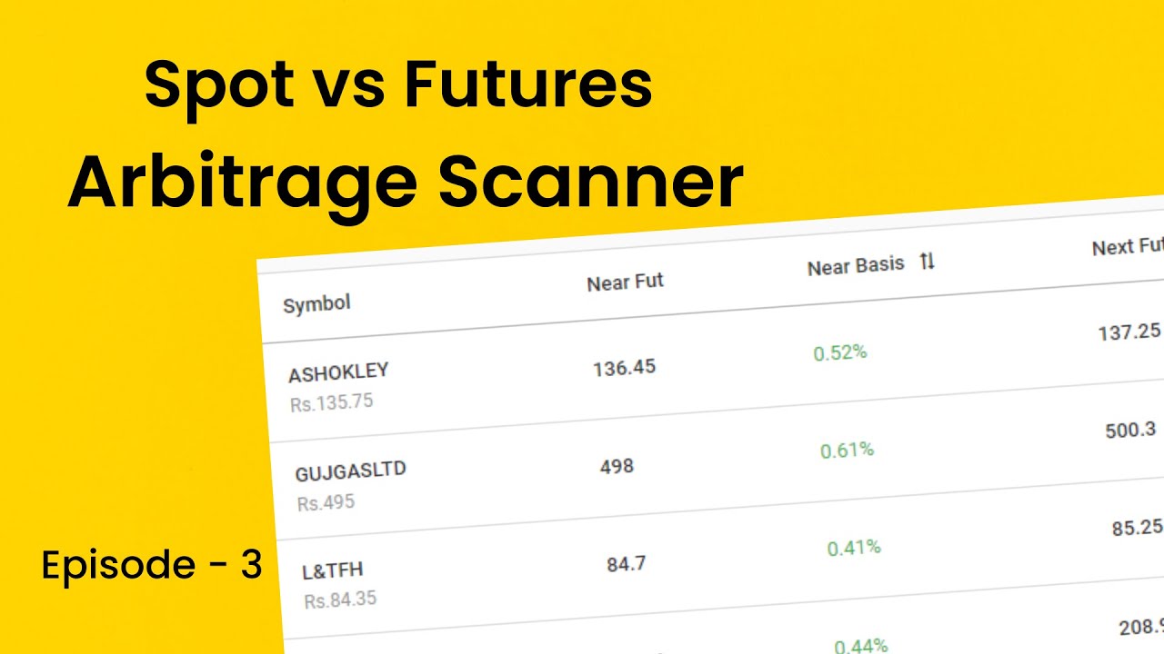 Finding Spot to Future Arbitrage Opportunities Using EQSIS Arbitrage Scanner