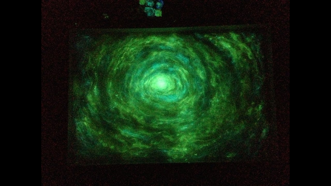 Entropy VI   Timelapse Glow in the Dark Painting using Smooth On Glow Worm