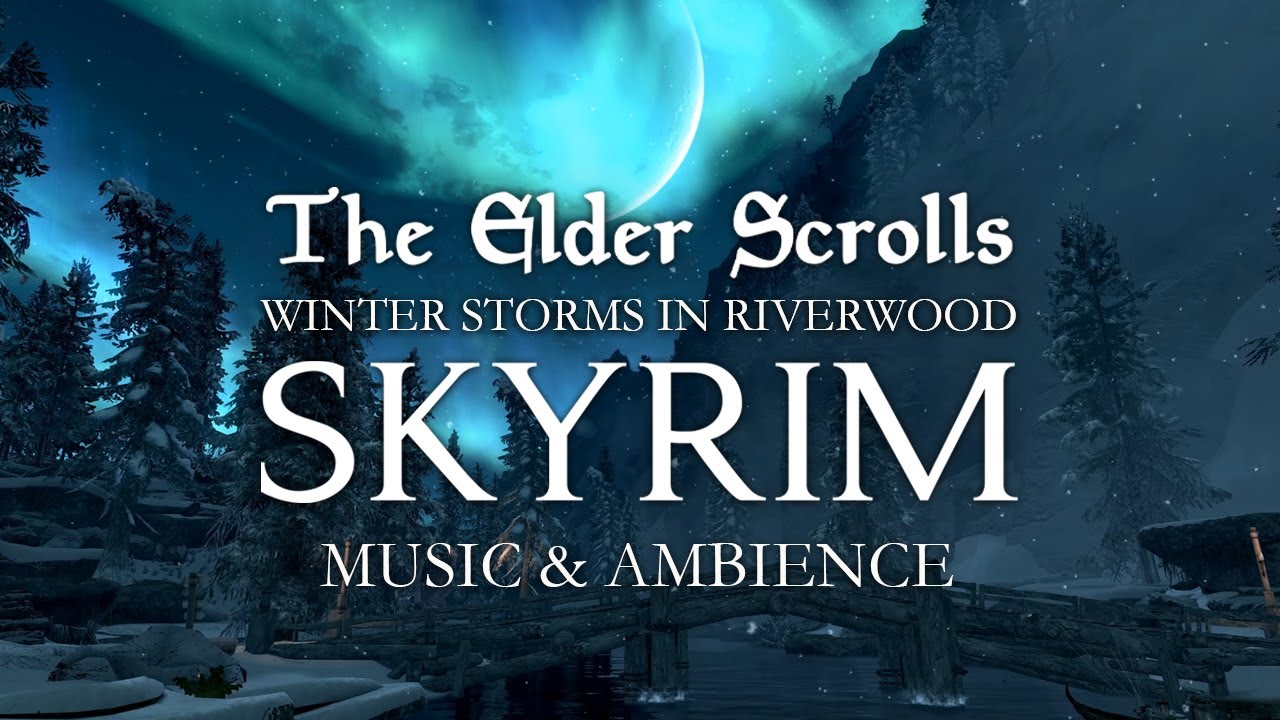 Winter Storms In Riverwood | Festive & Wintry Ambience | Music and Ambience