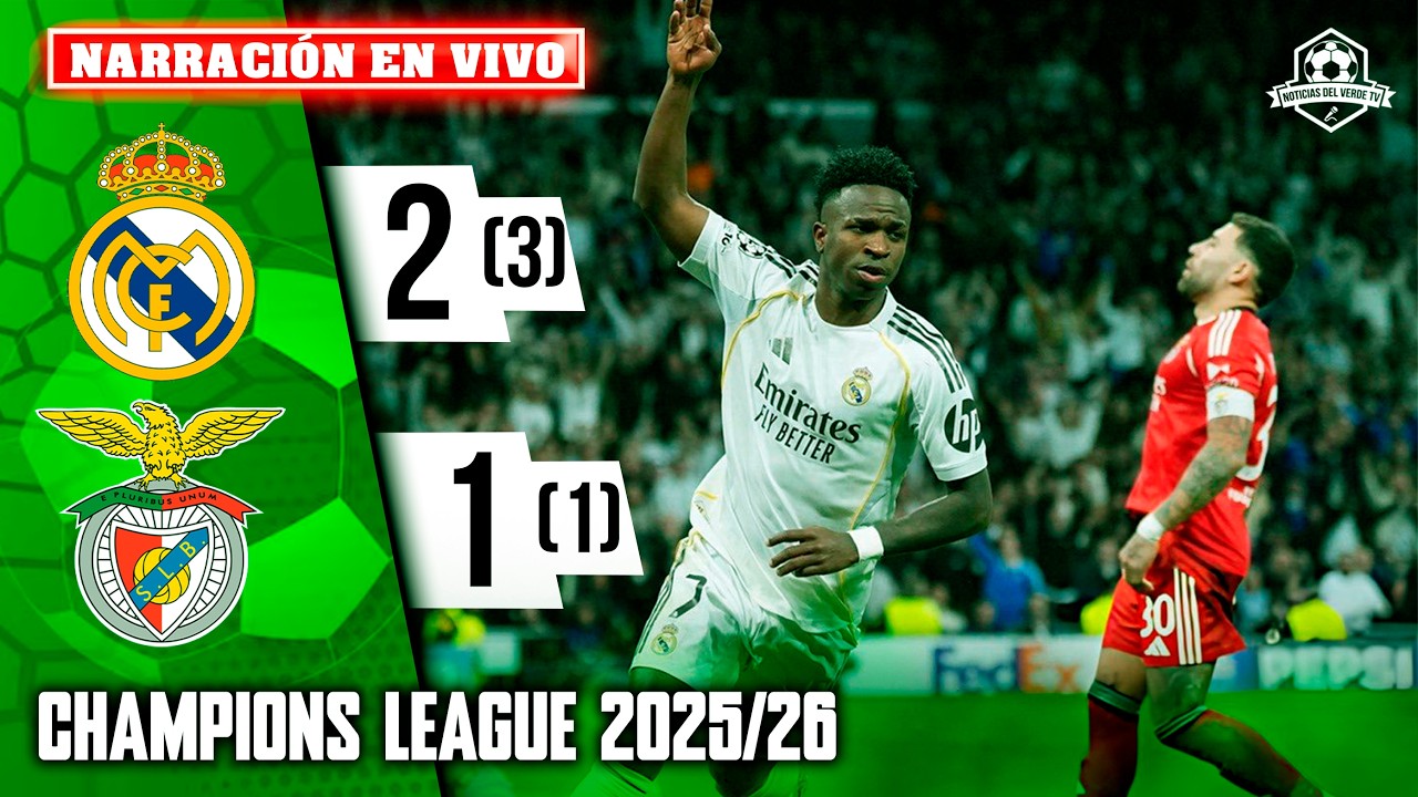 🔴 Real Madrid vs Benfica EN VIVO / Champions League | Juega Mbappe