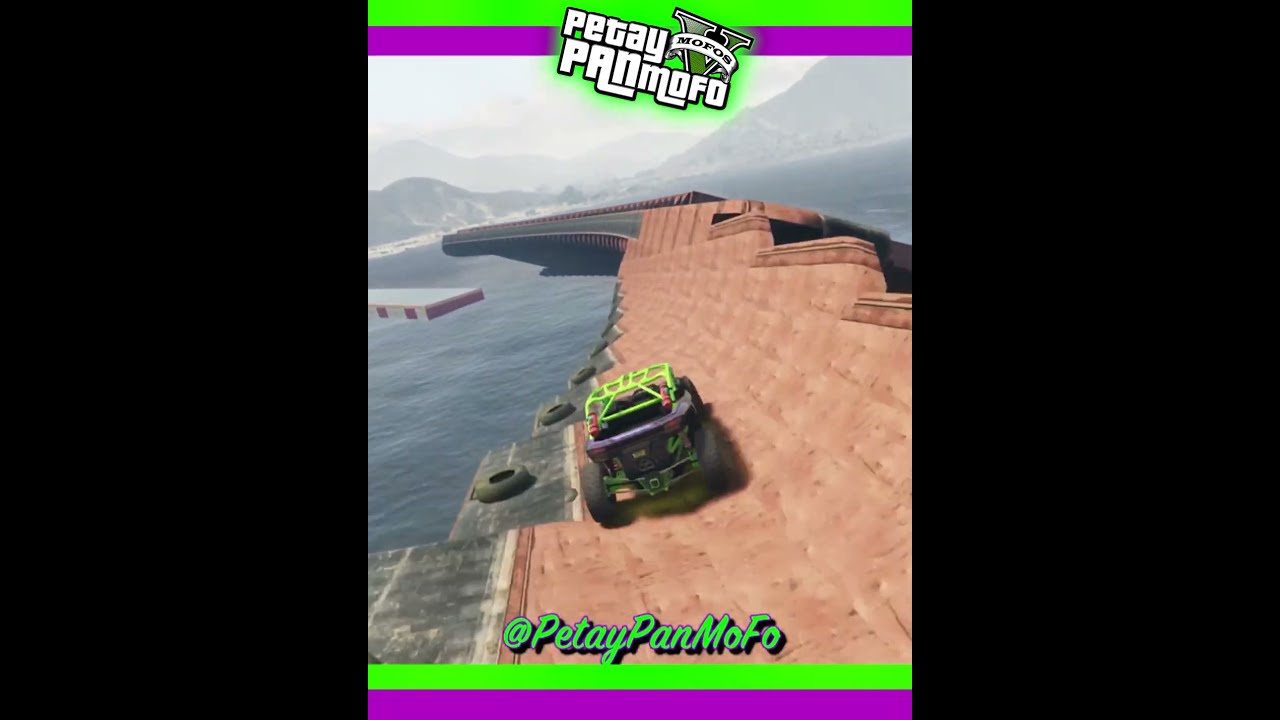 Only Just Made it!! Hard Wallride with a Buggy (GTA Online Custom Stunt Race - PS n PC Links) 🎮