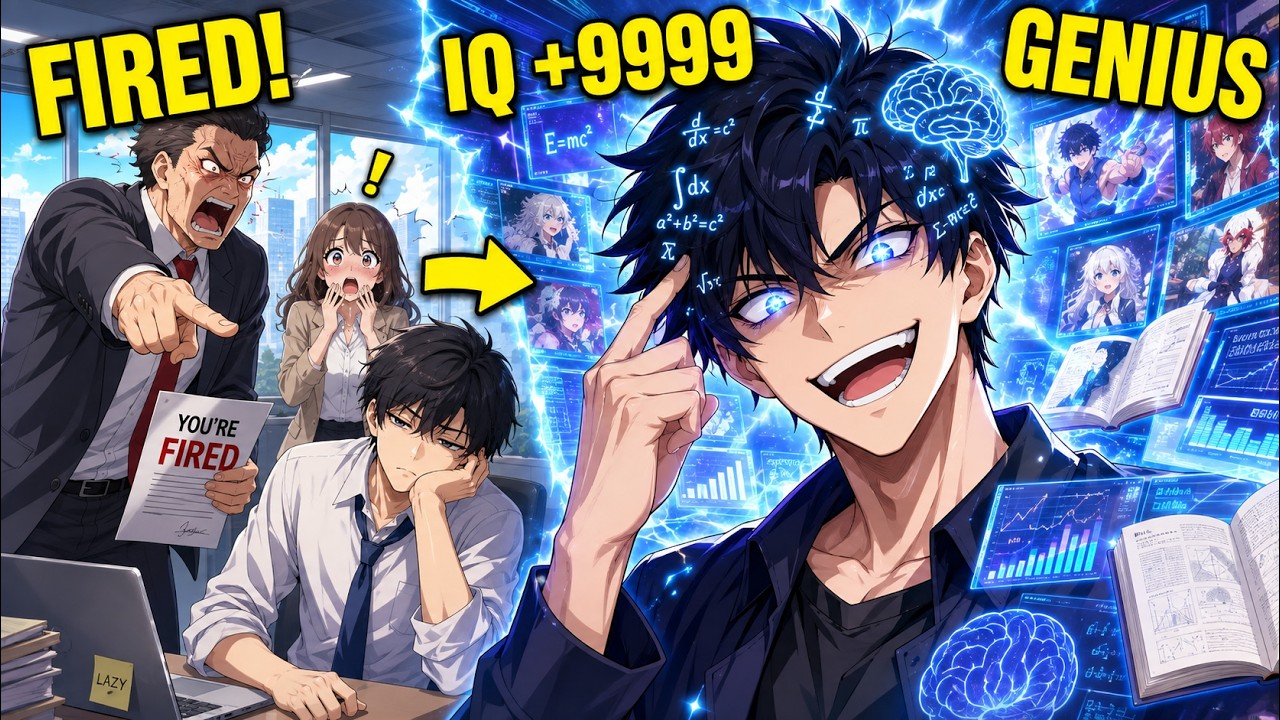 He Was FIRED For Being Lazy, Then Every Anime He Watched Permanently Increased His IQ!