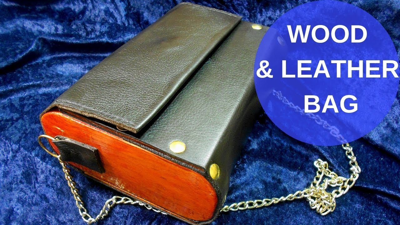 Wood and leather bag