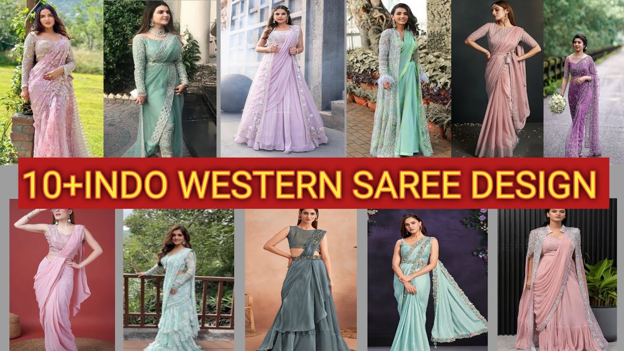 latest Indo Western saree collection | new saree design with shrug |trending designer sarees#fashion