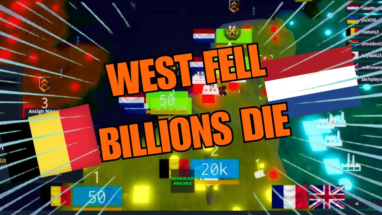 The Benelux Duo Crusade of Western Europe In Rise of nations Roblox!