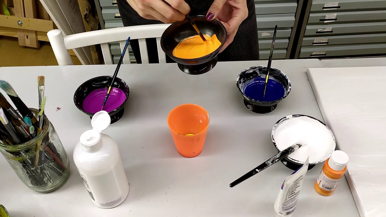 Technika pouring medium - technika lití akrylových barev