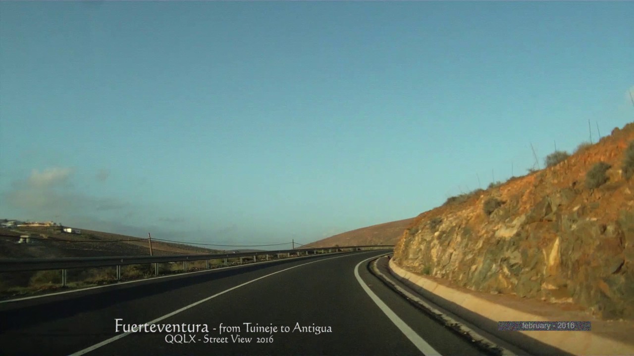 347 Fuerteventura - from Tuineje to Antigua - Street View 2016 Driving through SPAIN