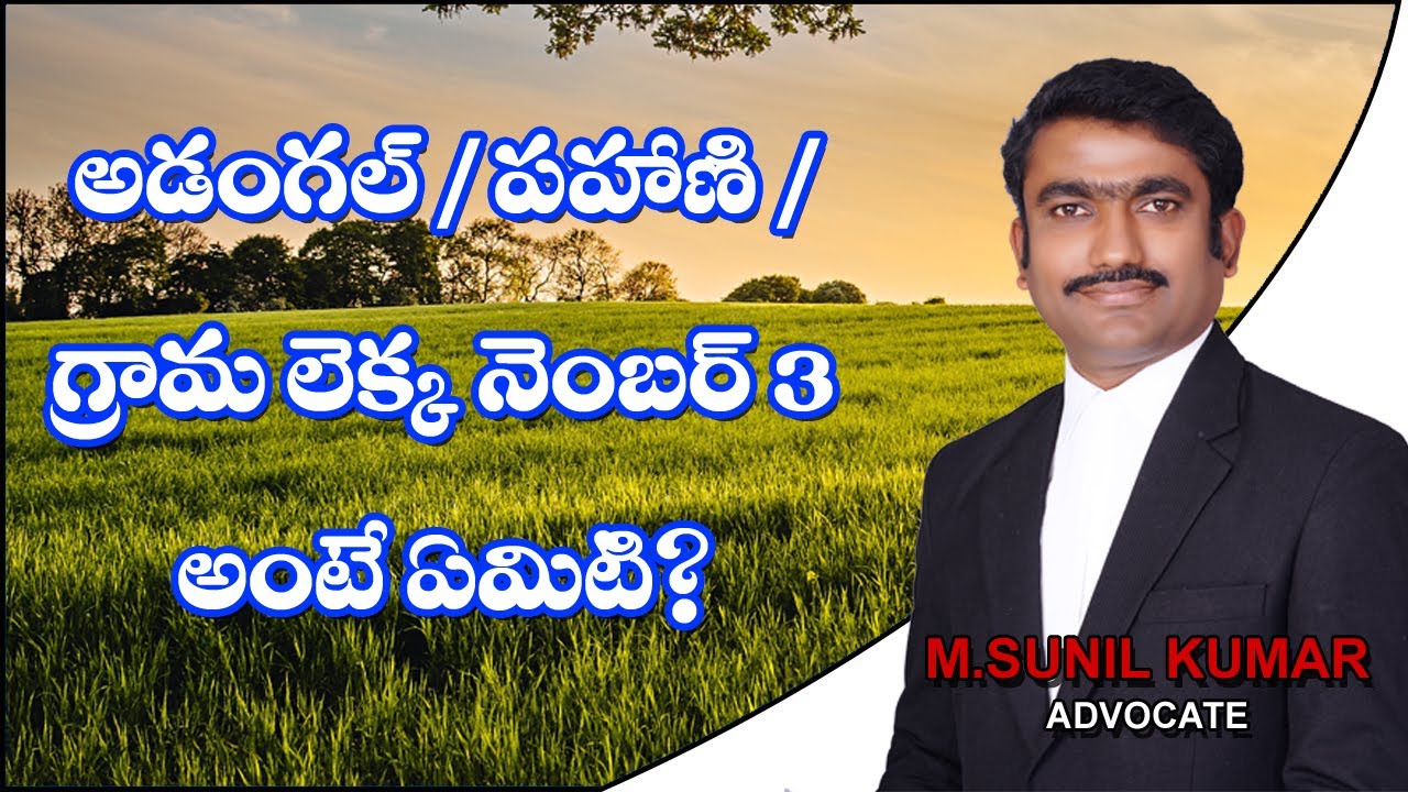 అడంగల్ / పహాణి / గ్రామ లెక్క నెంబర్ 3