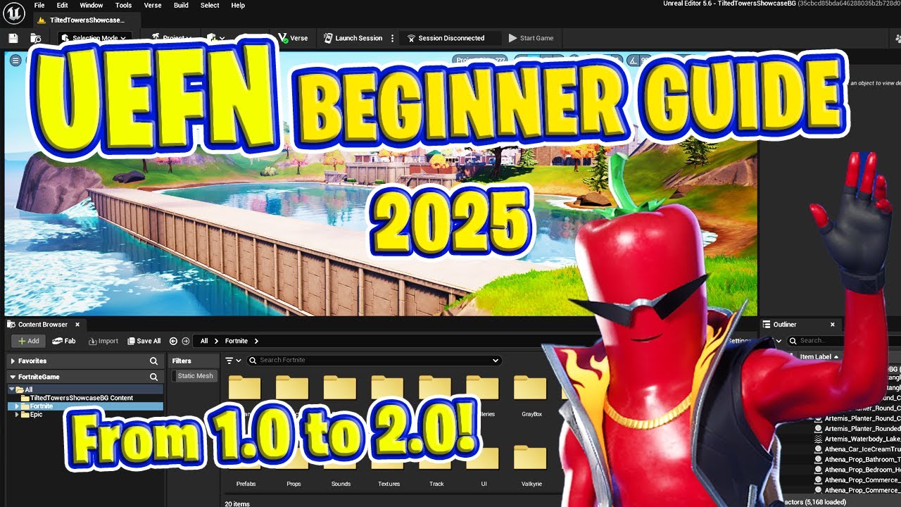 UEFN Beginner Guide 2025 - Creative 1.0 to 2.0
