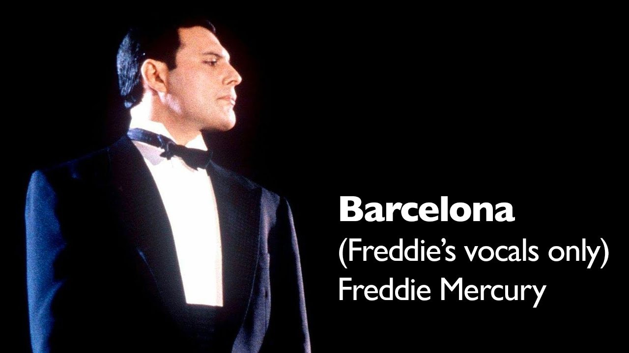 Freddie Mercury - Barcelona - Freddie's Vocals only (Color version)