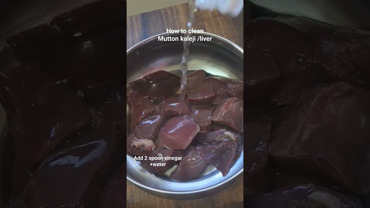 How to  clean mutton liver / kaleji #recipeshort  #youtubefeed  #tipsandtricks  #cleaning