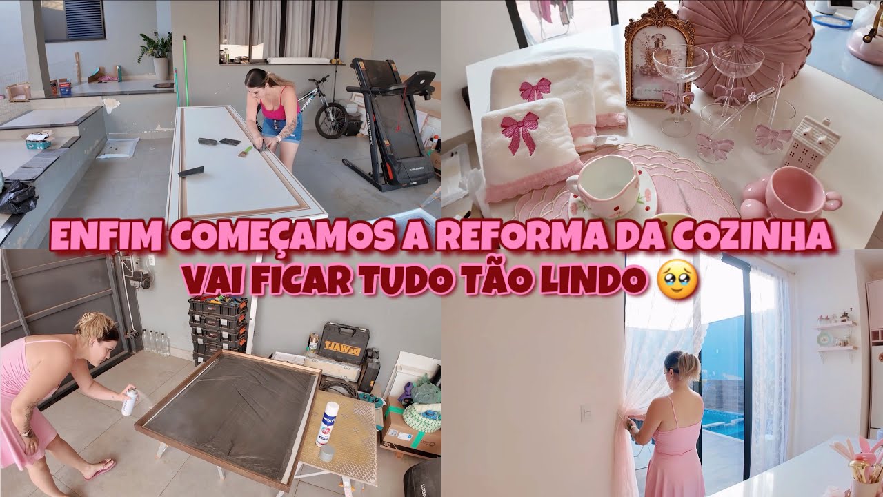 AS PORTAS DA COZINHA FICARAM PRONTAS I INSTALAMOS A CORTINA DA COZINHA I CHEGOU RECEBIDOS I Ketlyn  