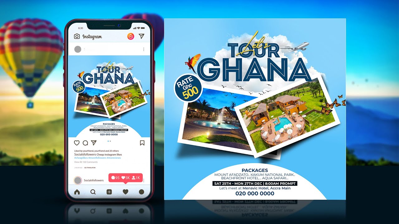 How to Design Travel and Tour Flyer in Photoshop