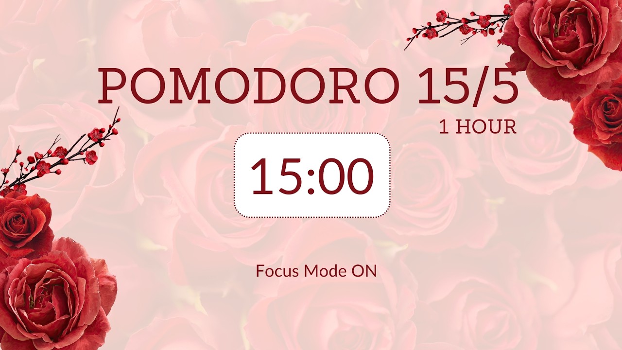 15/5 pomodoro timer / with 🔔/ Focus Mode ON
