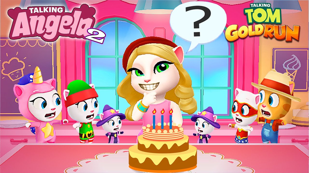 FUNNY FAILS TALKING TOM GOLD RUN 58 vs MY TALKING ANGELA2  - (Two Screen) - Android Gameplay Part 47