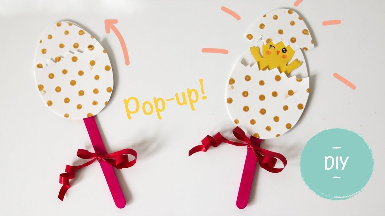 Knutselen voor Pasen: Pop-up kuiken in paasei