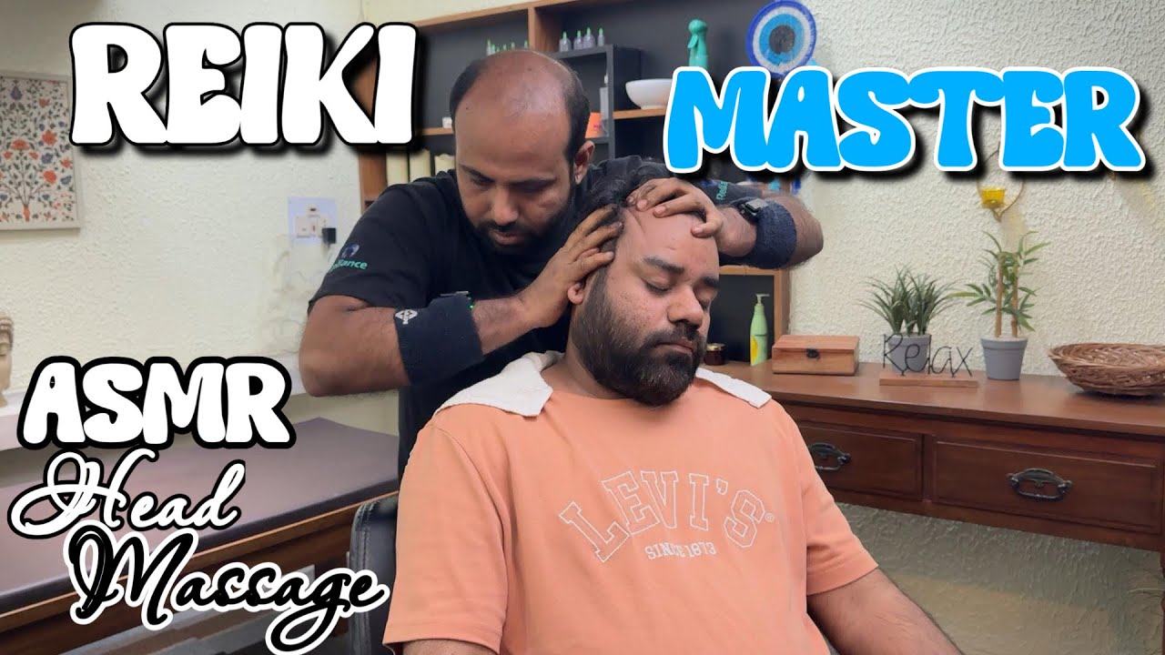 ReikiMaster Head Massage For Deep sleep To Reduce Stress & Anxiety #indianbarber #ASMR #relaxation