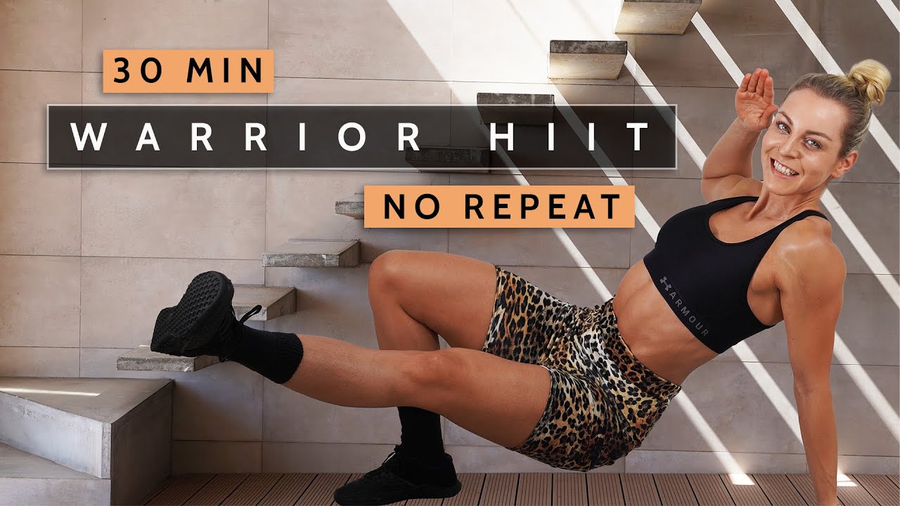 30 MIN HIIT WARRIOR WORKOUT | No Equipment | Sweaty | No Repeat | Full Body | Home Workout