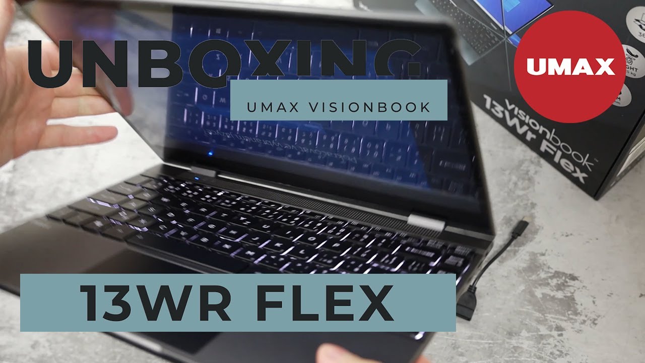 Notebook UMAX Visionbook 13Wr Flex | UNBOXING | Rozbalení notebooku | Dotyková obrazovka | M.2 SSD