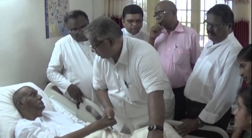 Visit of Bishop Siswa Prakash to Pas Sam Sundaram along with Pastors and police officials on 18 2 20
