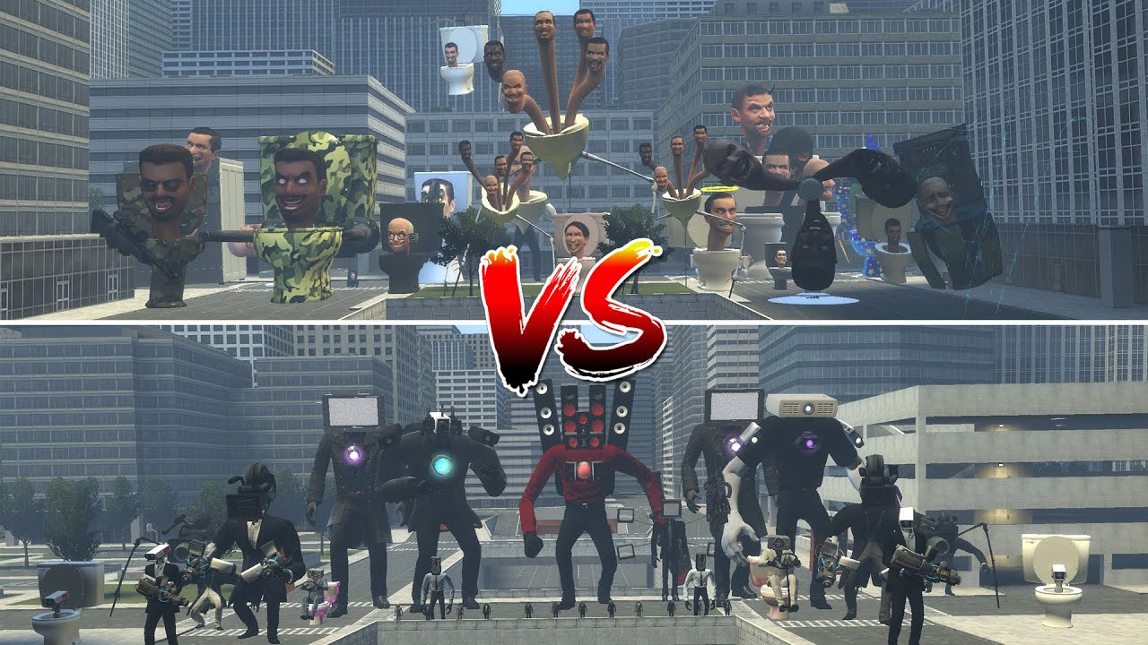 NEW SKIBIDI TOILETS VS NEW CAMERA MANS, EPIC FIGHT IN Garry's Mod!