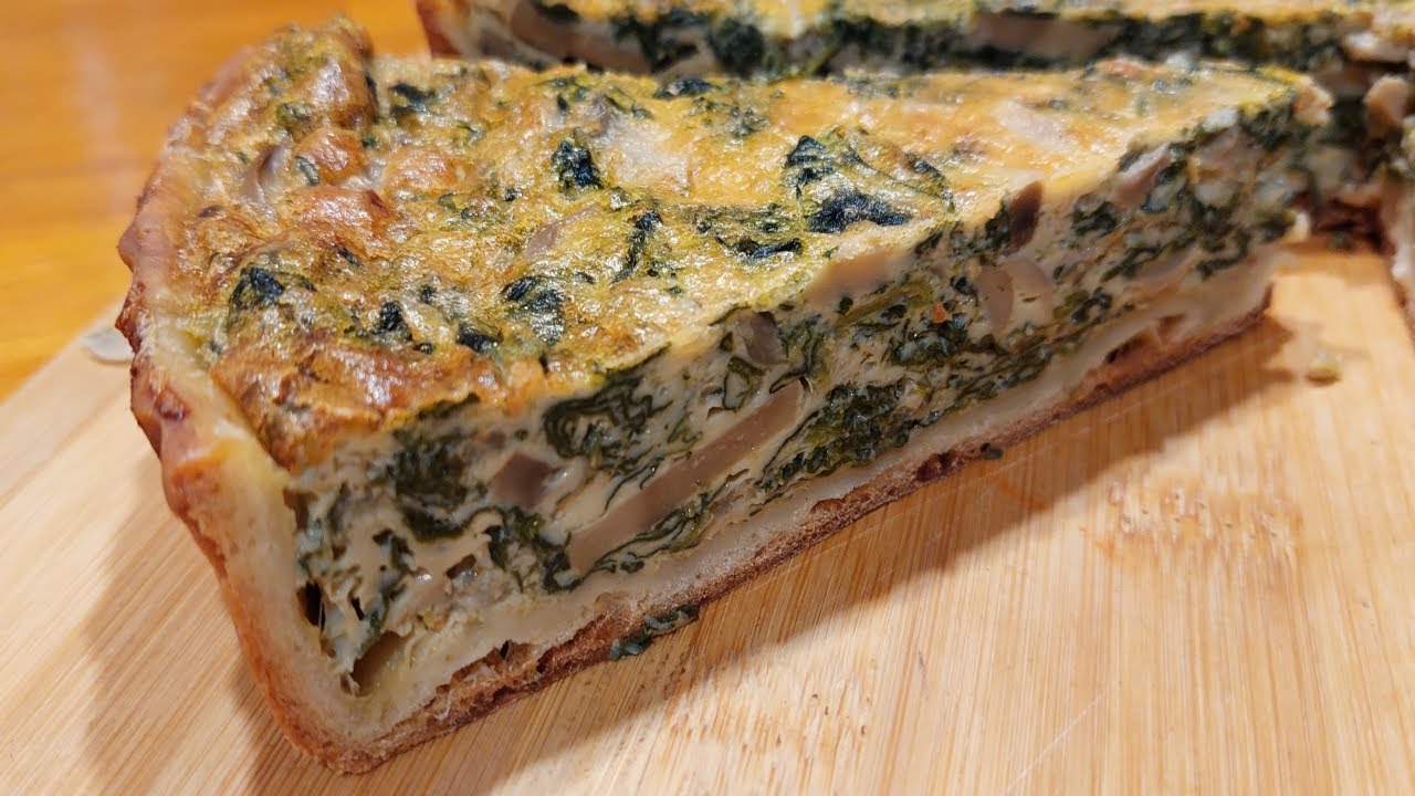 Tarta de Espinacas y Champiñones