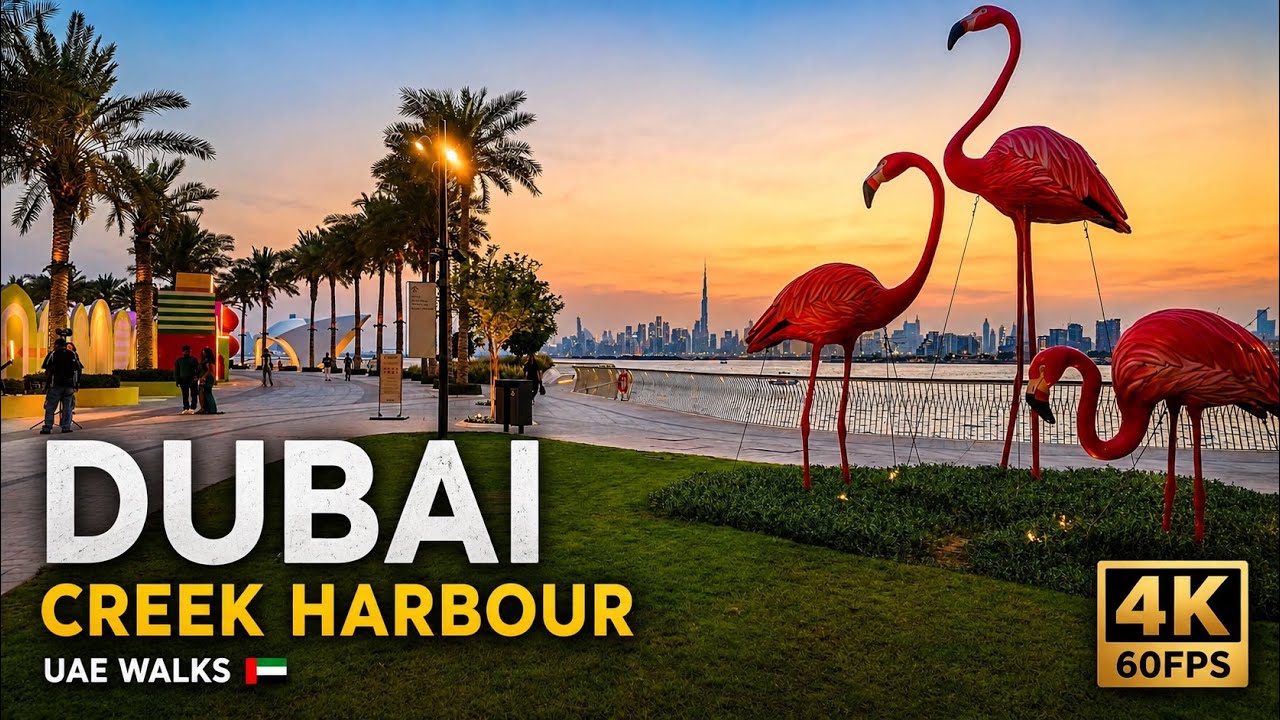 Dubai Creek Harbour | 4K Peaceful Waterfront Walk