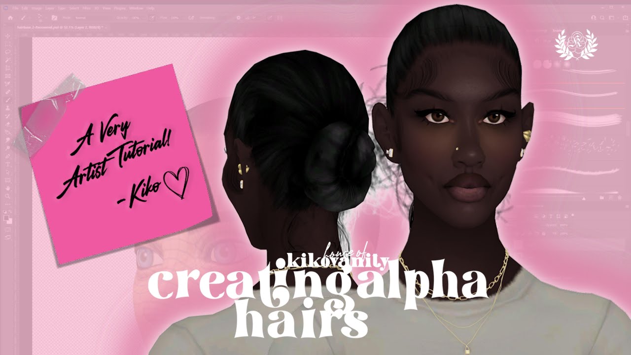 sims 4 | how i create alpha hairs + artistic journeys, 