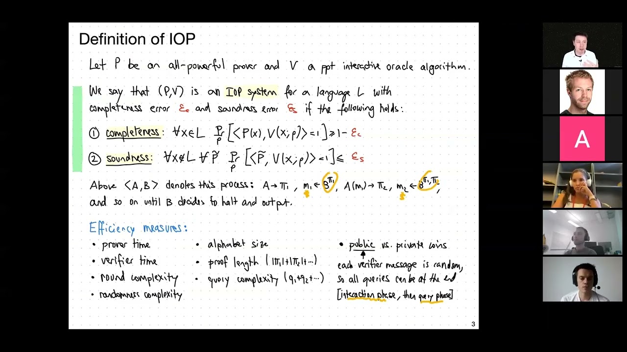 Lecture A.7: Intro to IOPs - Alessandro Chiesa