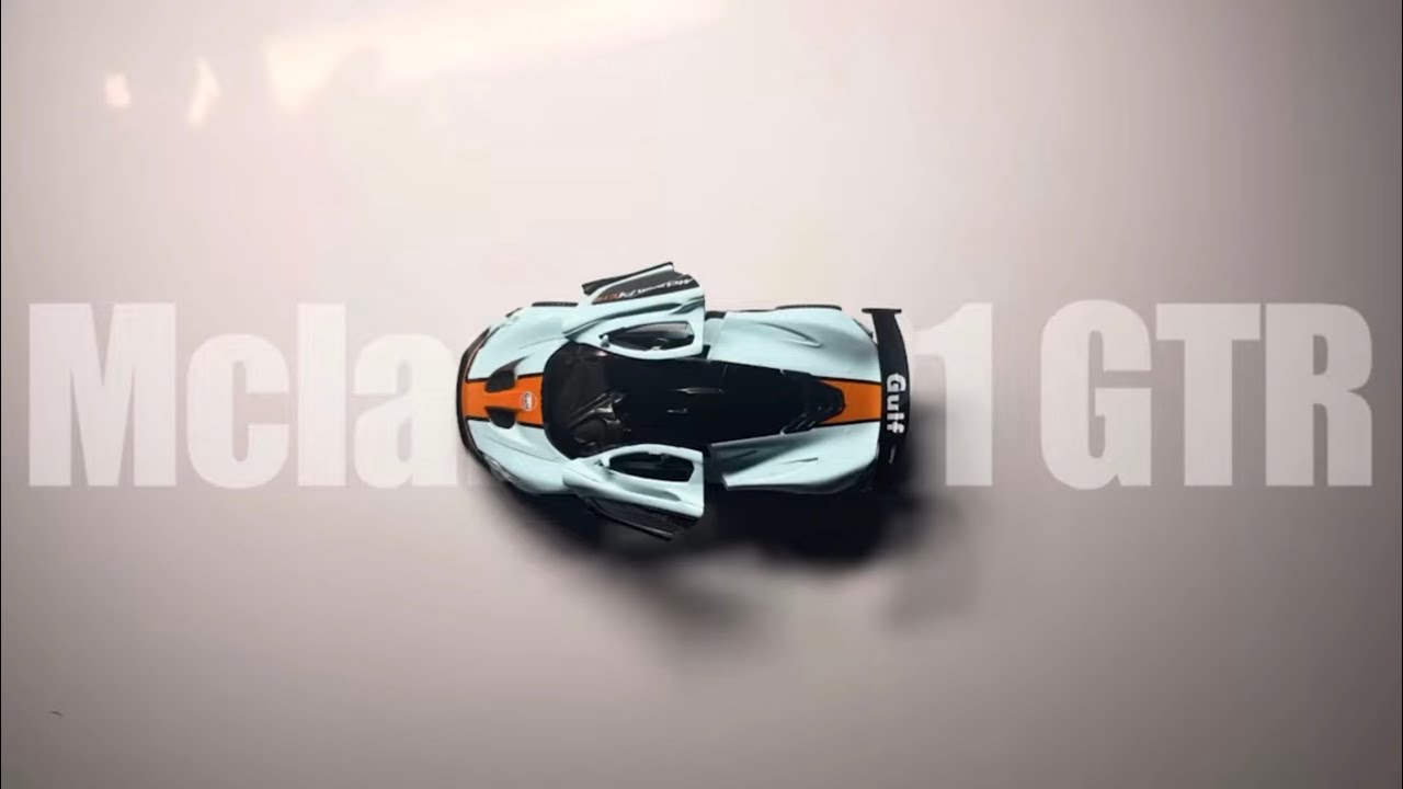 McLaren P1 GTR 1:48 Gulf Diecast Model | Cinematic Close-Ups 🔥#mclarenp1gtr #diecastcollector