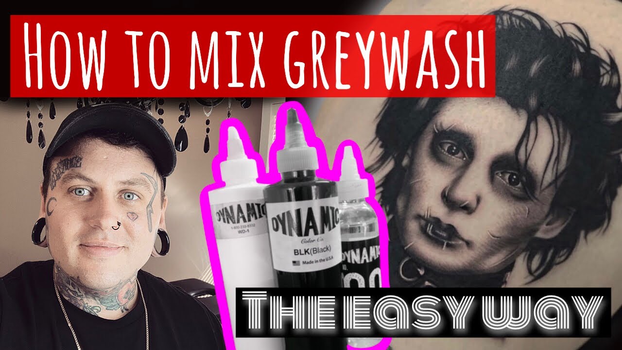 How to mix greywash - for all black and grey tattoos  (The simplest way)