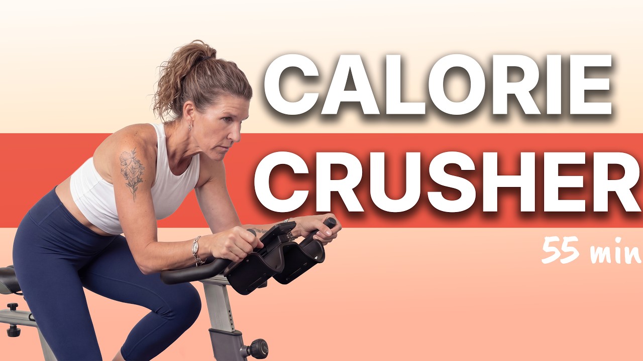 55 MIN INDOOR CYCLING WORKOUT THAT BURNS CALORIES LONG AFTER YOU STOP PEDALING