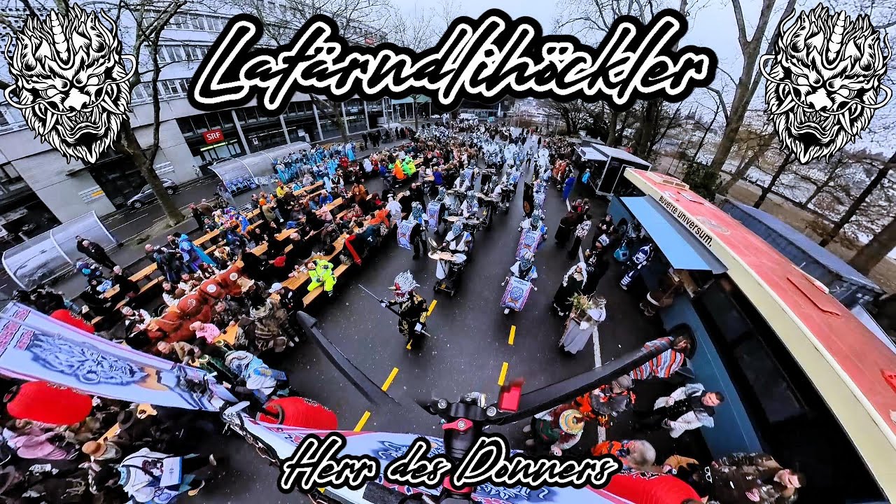 Latärndlihöckler Lozärn - Auftritt Inseli Parkplatz @FasiFritig Fasnacht Lozärn 2024