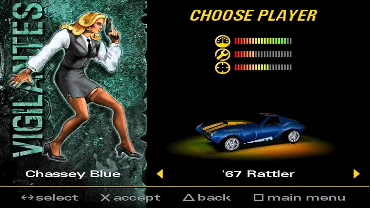 Vigilante 8 (ps1) walkthrough chassey blue