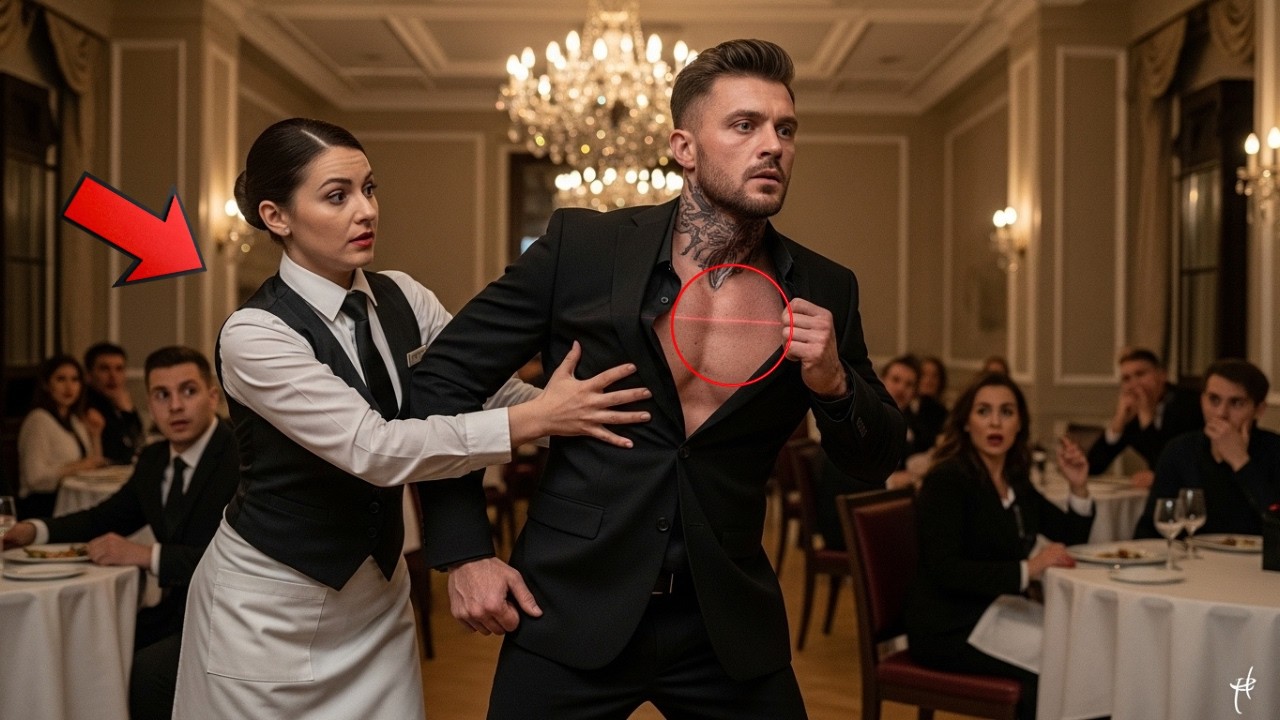 “STAY BEHIND ME!” Shouted the Waitress — And the Mob Boss Saw the Bullet Pass Just Centimeters Away