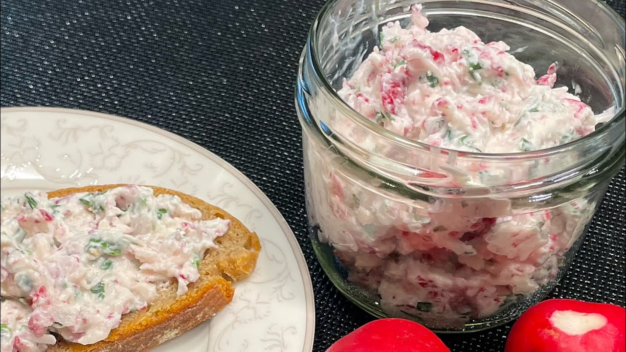 Крем из редиса на хлебе - очень вкусно 😋