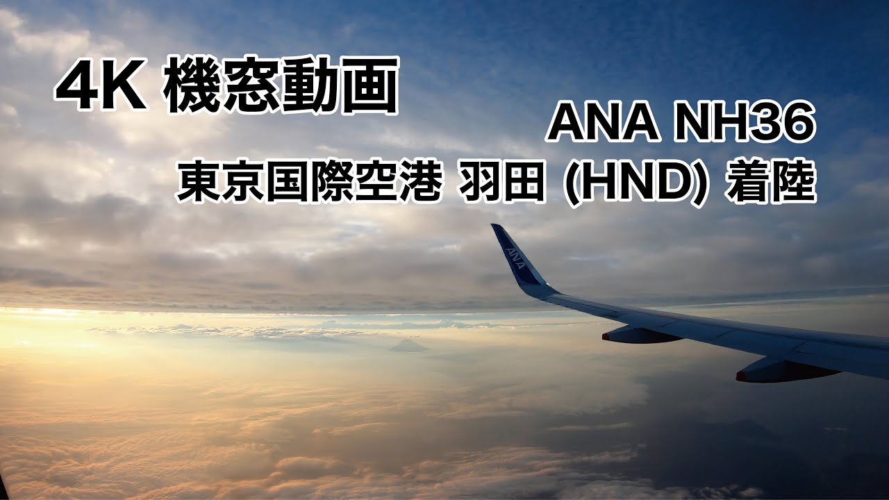 [4K] 東京国際空港 羽田 (HND) 着陸 ノーカット 機窓動画 ANA NH36 2021/6/21 LANDING at Tokyo International Airport