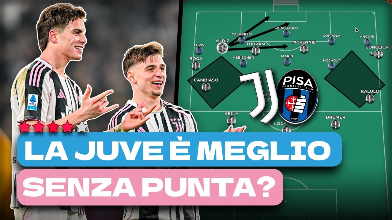 Ecco perché la Juve FA PIÙ GOL senza DAVID (ma Yildiz è un esterno!) | Analisi Tattica Juve Pisa
