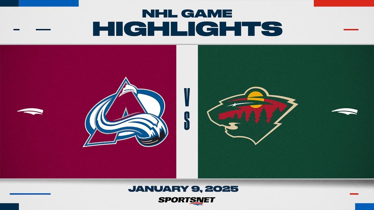 NHL Highlights | Avalanche vs. Wild - January 9, 2025