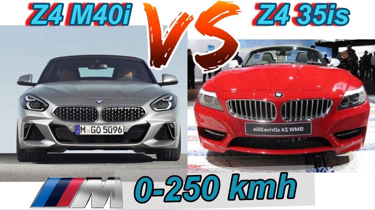 NEW BMW Z4 M40i vs Z4 35is | 0-100 + 0-200 + 0-250 km/h | PS Hugo