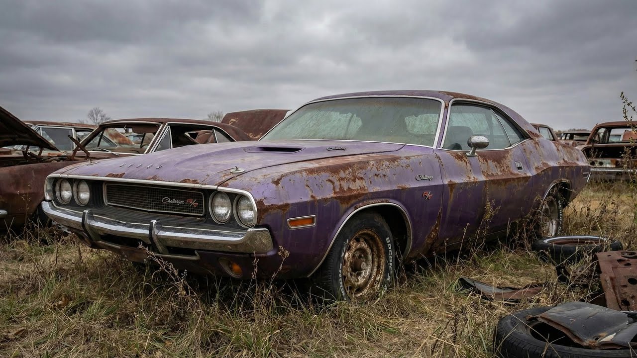 ASMR Car Restoration 🚗 | Abandoned 1970 Dodge Challenger R/T Reborn in Plum Crazy Purple