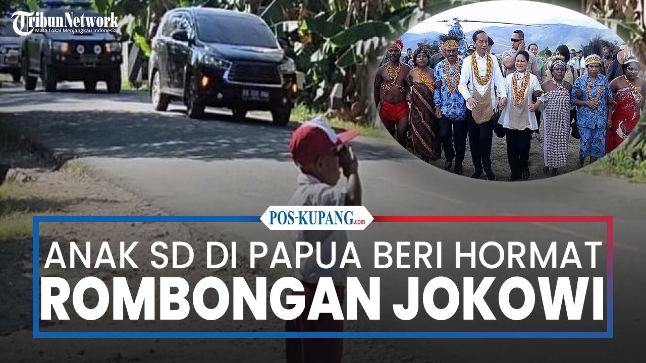 Viral, Bocah SD di Papua beri Penghormatan kepada rombongan Presiden Jokowi