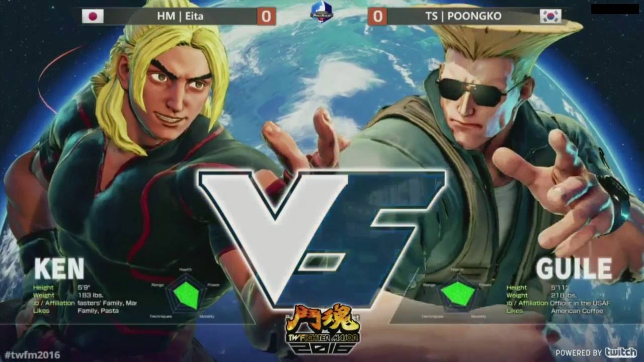 Турнир Street Fighter 5 - TWFighter 2016 - HM Eita (Ken) v TS POONGKO (Guile)